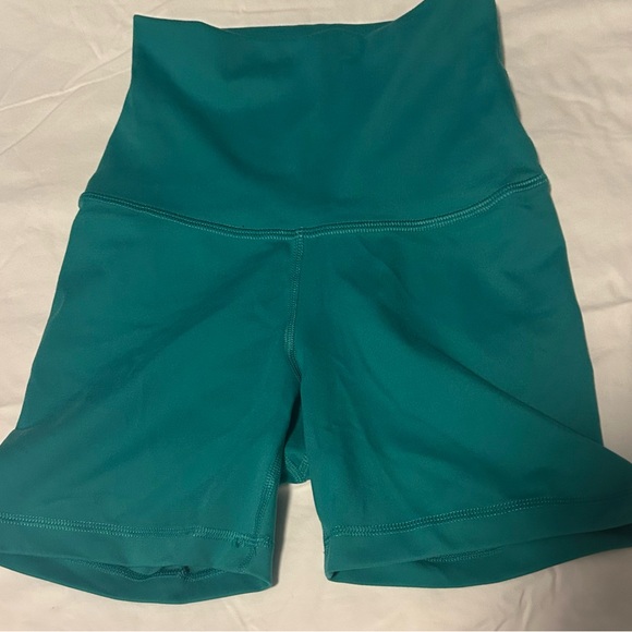 90 Degree By Reflex High Waist Green Athletic Shorts - Picture 1 of 2
